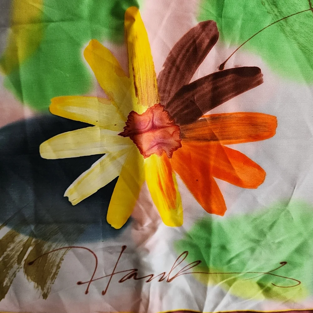 Huasheng Floral Silk Scarf